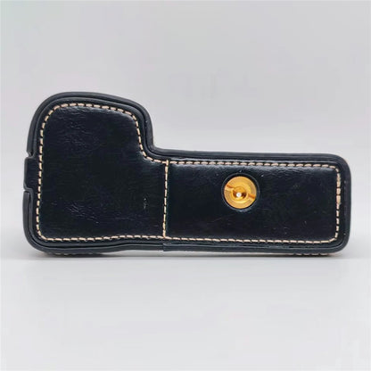 For Sony ZV-E10 II Camera Base Cover Vintage Style PU Leather Half Case with Battery Opening