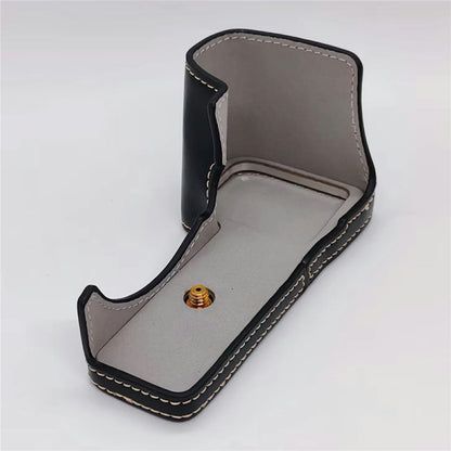 For Sony ZV-E10 II Camera Base Cover Vintage Style PU Leather Half Case with Battery Opening