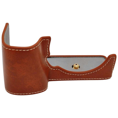For Sony ZV-E10 II Camera Base Cover Vintage Style PU Leather Half Case with Battery Opening