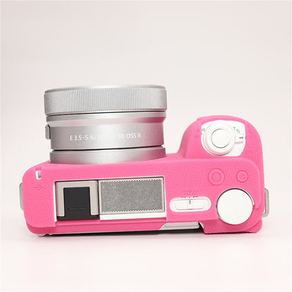 For Sony ZV-E10 II Camera Protective Case Anti Scratch Litchi Texture Silicone Cover
