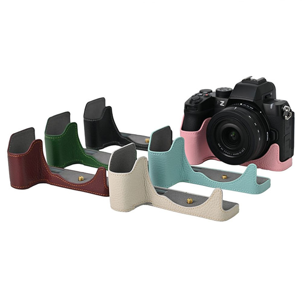 For Nikon Z 50 II Camera Case Genuine Cow Leather Protective Cover