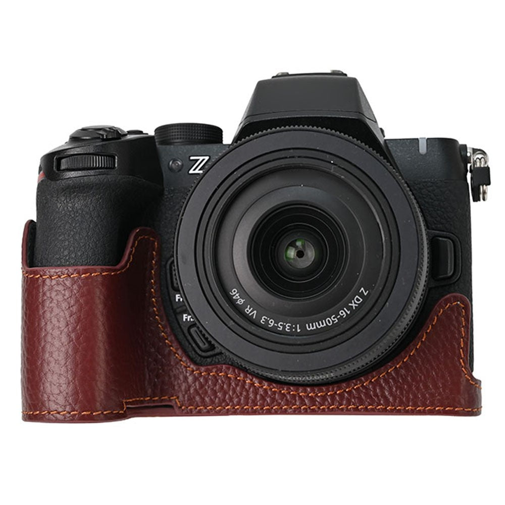 For Nikon Z 50 II Camera Case Genuine Cow Leather Protective Cover