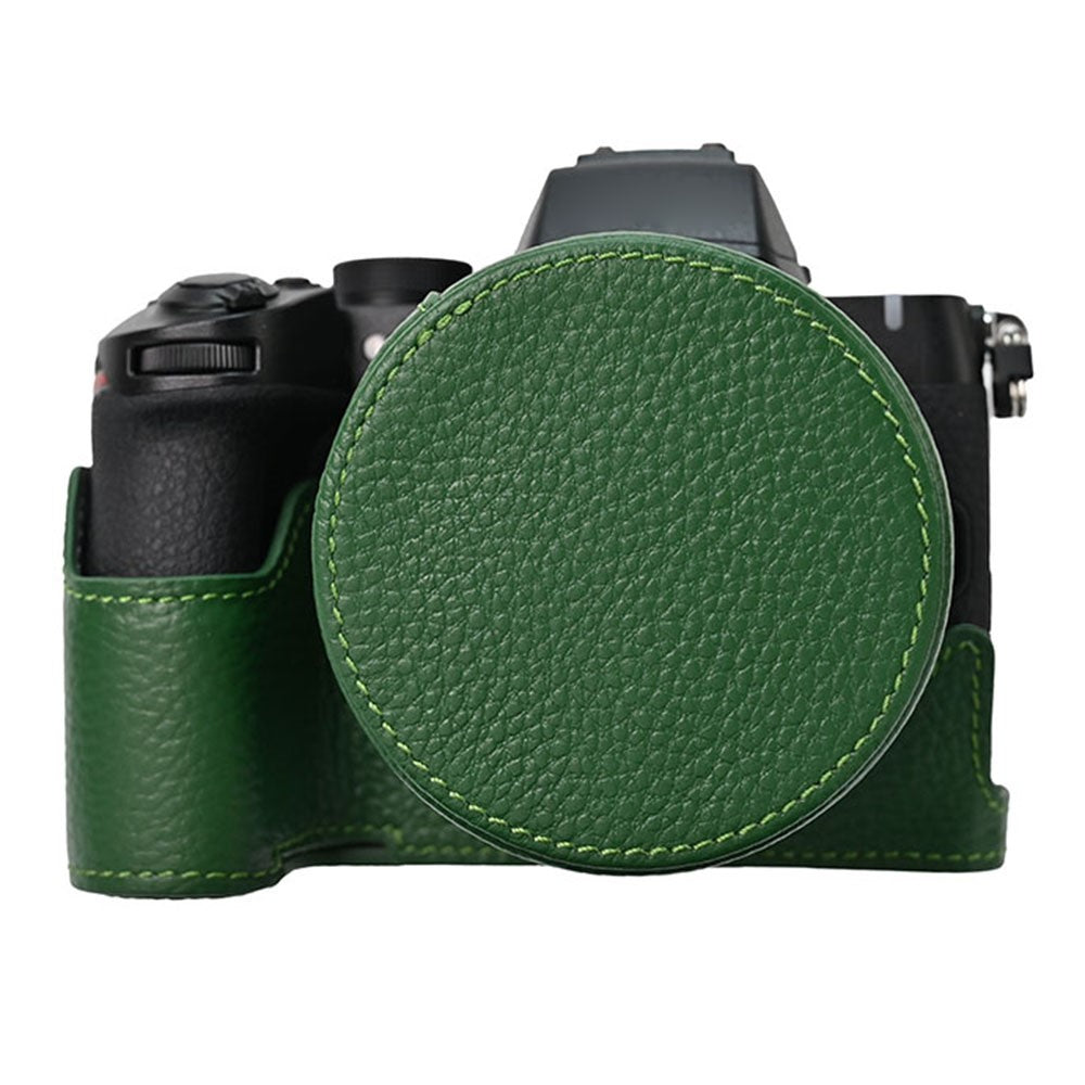 For Nikon Z 50 II Camera Case with Lens Cap Genuine Cow Leather Protective Cover