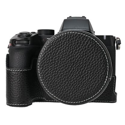 For Nikon Z 50 II Camera Case with Lens Cap Genuine Cow Leather Protective Cover