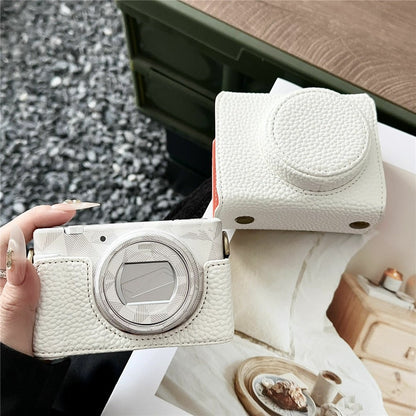 For Sony ZV-1F / ZV-1 Mark II Leather Case with Battery Access Camera Cover Protective Sleeve