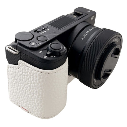 For Sony Alpha ZV-E10 II Camera Case PU Leather Protective Cover with Screw Hole