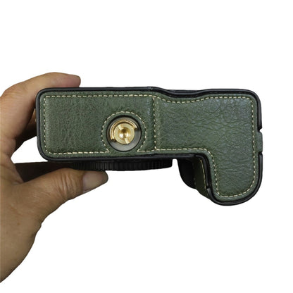 For Nikon Z 50 II Buffalo Texture PU Leather Bottom Case Half Body Camera Cover with Battery Opening