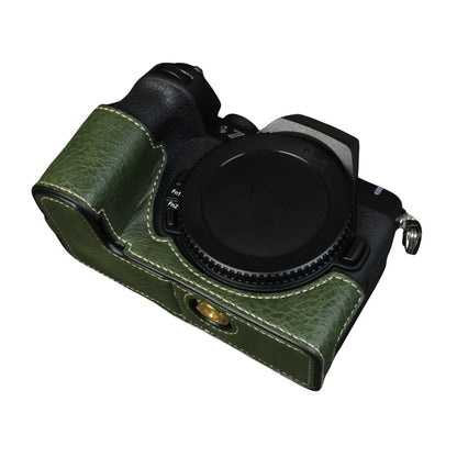 For Nikon Z 50 II Buffalo Texture PU Leather Bottom Case Half Body Camera Cover with Battery Opening