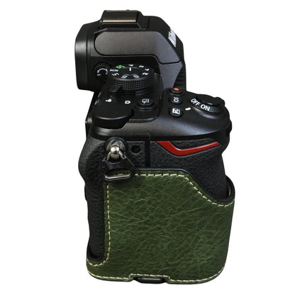 For Nikon Z 50 II Buffalo Texture PU Leather Bottom Case Half Body Camera Cover with Battery Opening