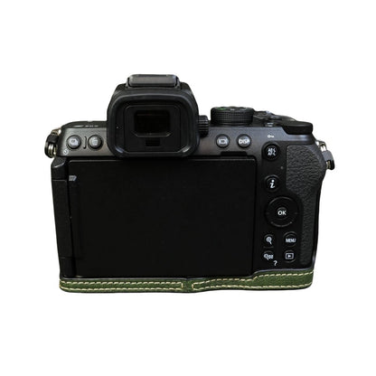 For Nikon Z 50 II Buffalo Texture PU Leather Bottom Case Half Body Camera Cover with Battery Opening