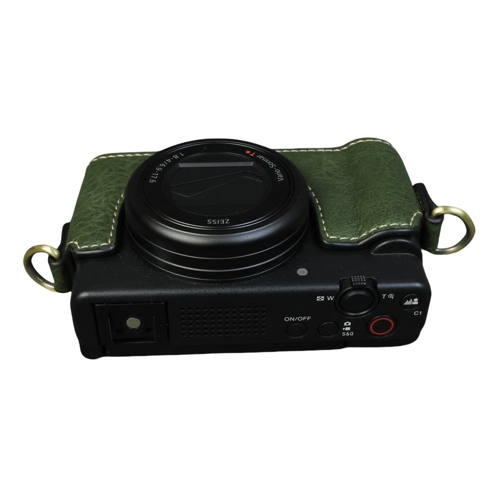 For Sony ZV-1F  /  ZV-1 Mark II Camera Case Portable Leather Camera Protective Cover Without Battery Opening