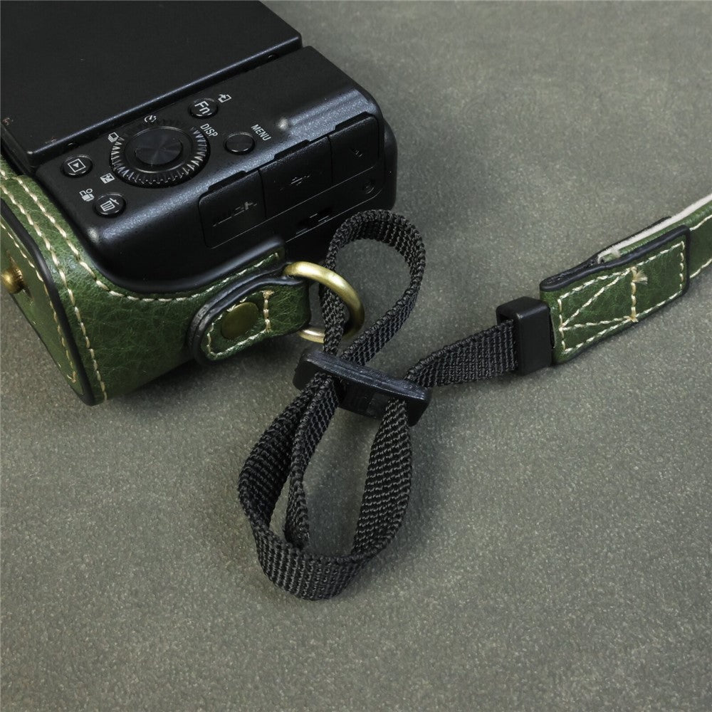 For Sony ZV-1F  /  ZV-1 Mark II Camera Case Portable Leather Camera Protective Cover Without Battery Opening