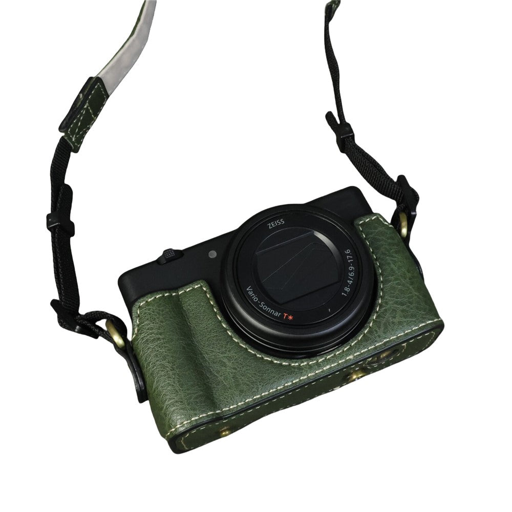 For Sony ZV-1F  /  ZV-1 Mark II Camera Case Portable Leather Camera Protective Cover Without Battery Opening