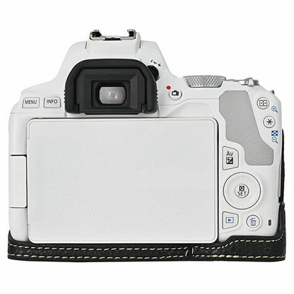 For Canon EOS 200D II / EOS 200D Camera Case with Battery Opening Litchi Texture PU Leather Protective Cover