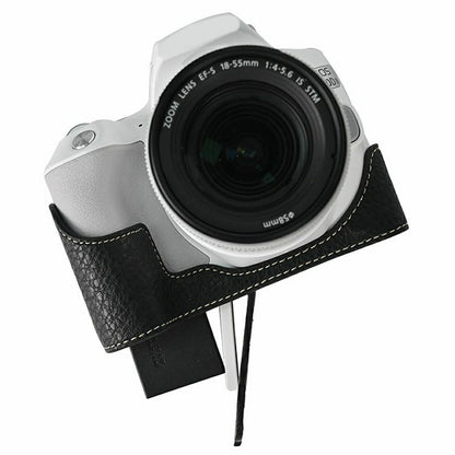 For Canon EOS 200D II / EOS 200D Camera Case with Battery Opening Litchi Texture PU Leather Protective Cover