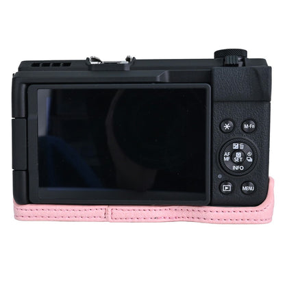 For Canon PowerShot V1 Camera Case with Battery Opening Litchi Texture PU Leather Protective Cover