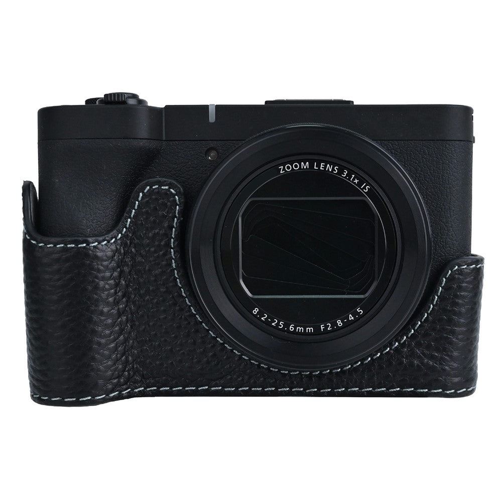 For Canon PowerShot V1 Camera Case Genuine Cow Leather Protective Cover