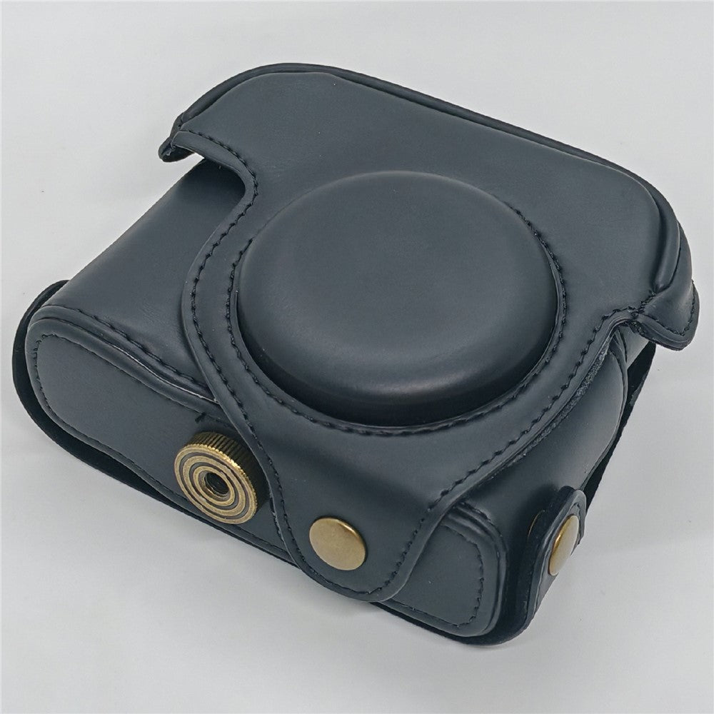 For Canon PowerShot G16 / G15 Anti Scratch PU Leather Portable Camera Bag with Shoulder Strap