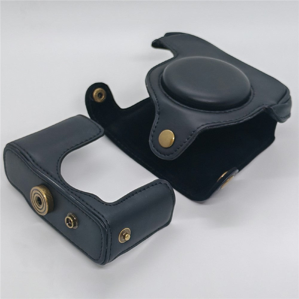 For Canon PowerShot G16 / G15 Anti Scratch PU Leather Portable Camera Bag with Shoulder Strap