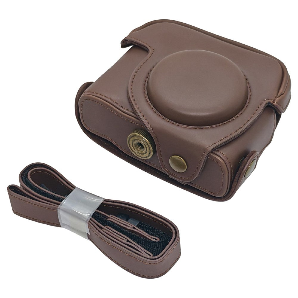 For Canon PowerShot G16 / G15 Anti Scratch PU Leather Portable Camera Bag with Shoulder Strap