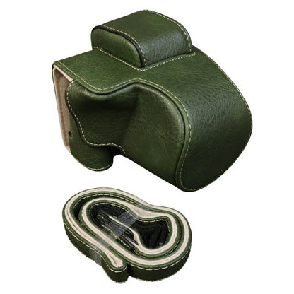 For Canon EOS R100  /  R50 Camera Case Litchi Texture PU Leather Bag Protective Cover with Shoulder Strap