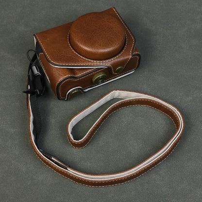 For Canon PowerShot V1 Camera Case Portable Leather Camera Protective Cover Without Battery Opening