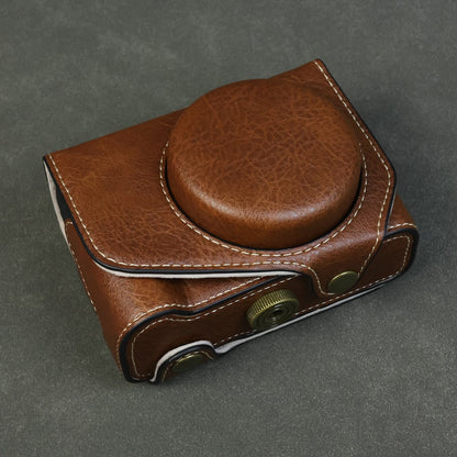 For Canon PowerShot V1 Camera Case Portable Leather Camera Protective Cover Without Battery Opening