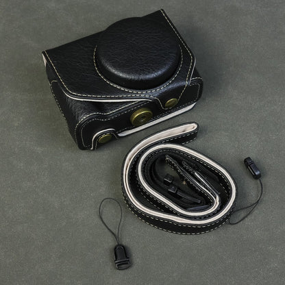 For Canon PowerShot V1 Camera Case Portable Leather Camera Protective Cover Without Battery Opening