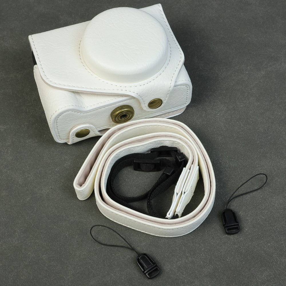 For Canon PowerShot V1 Camera Case Portable Leather Camera Protective Cover Without Battery Opening