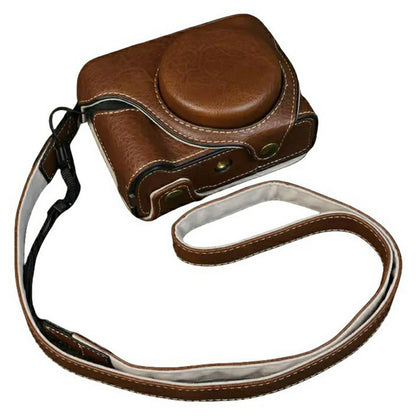 For Canon PowerShot V1 Camera Case with Battery Opening Portable Leather Camera Protective Cover