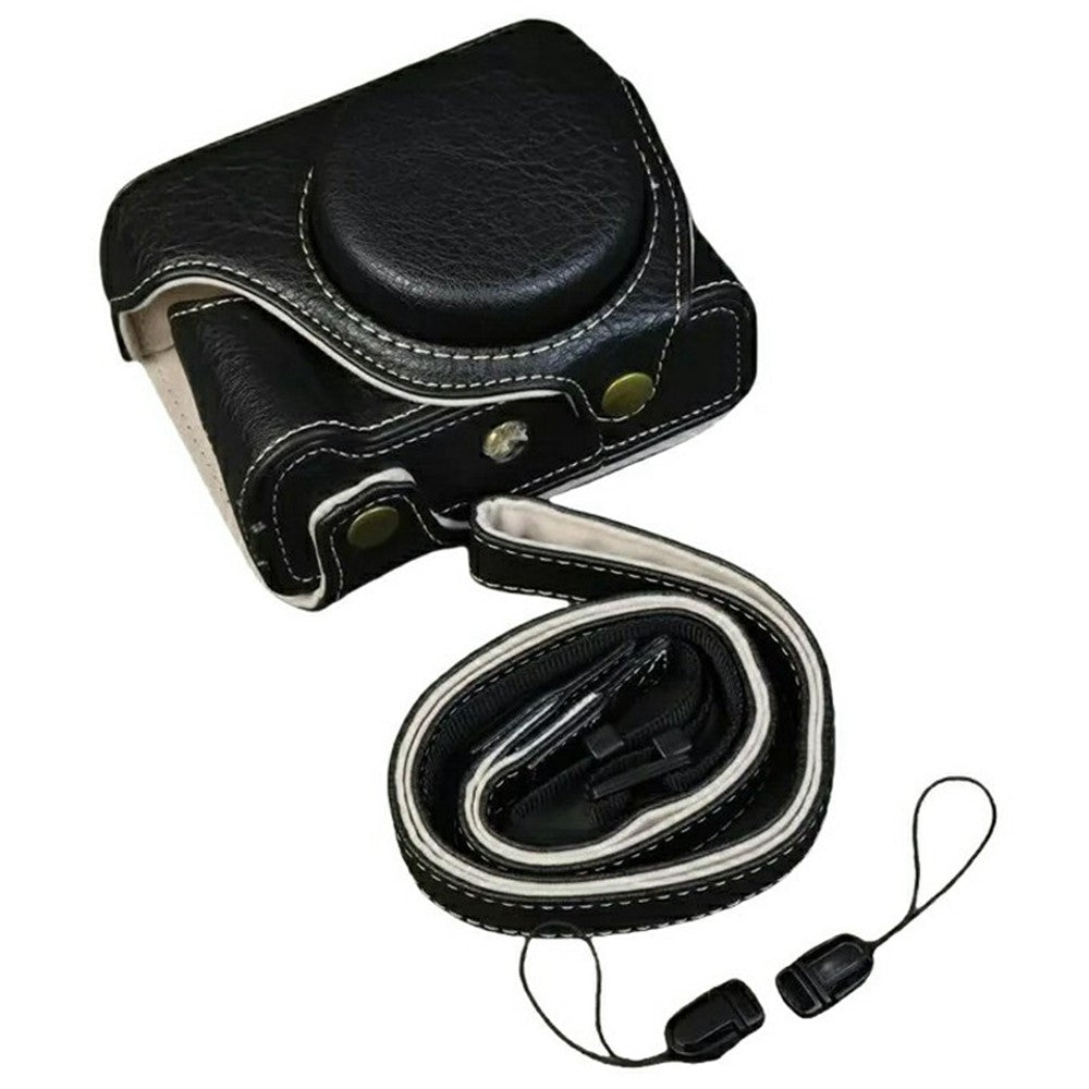 For Canon PowerShot V1 Camera Case with Battery Opening Portable Leather Camera Protective Cover