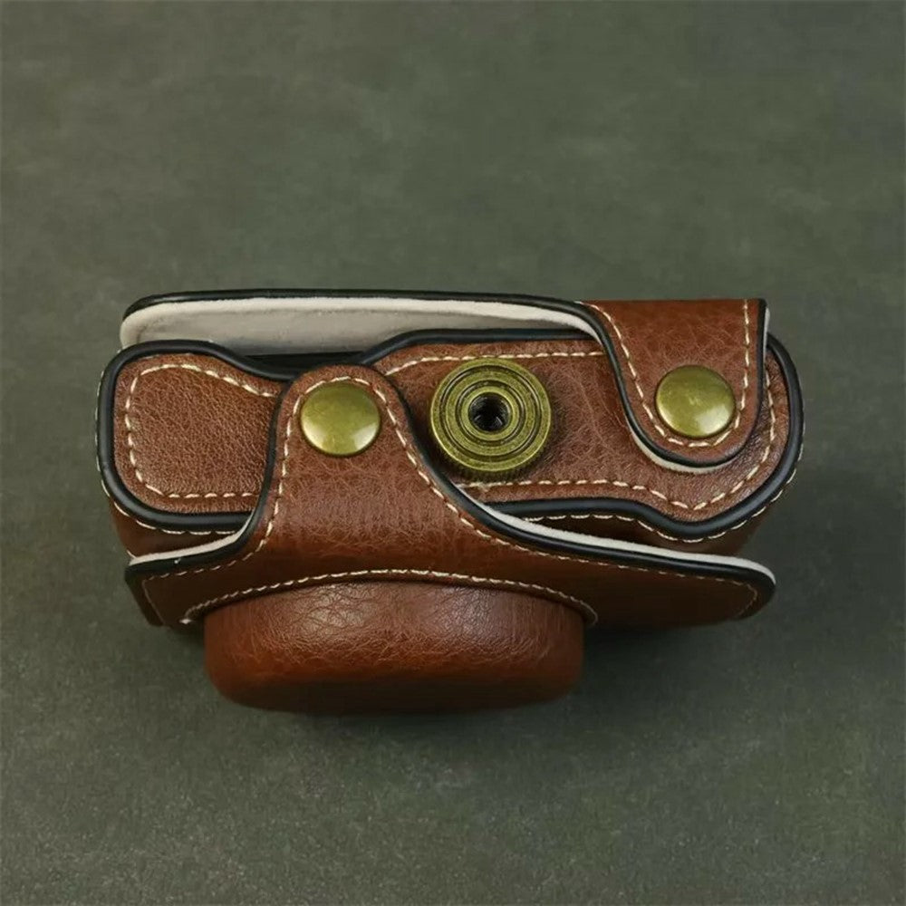 For Canon PowerShot G7 X Mark III / Mark II Camera Case Buffalo Texture Leather Protective Cover Without Battery Opening