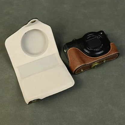 For Canon PowerShot G7 X Mark III / Mark II Camera Case Buffalo Texture Leather Protective Cover Without Battery Opening