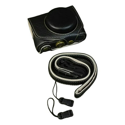 For Canon PowerShot G7 X Mark III / Mark II Camera Case Buffalo Texture Leather Protective Cover Without Battery Opening