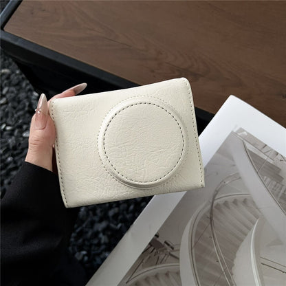 For Canon PowerShot V1 Camera Case Buffalo Texture Battery Opening Design Leather Cover with Shoulder Strap