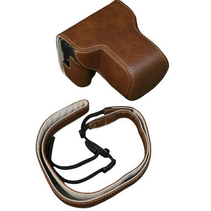 For Canon EOS R50 V Camera Case Buffalo Texture Leather Protective Cover Without Battery Opening