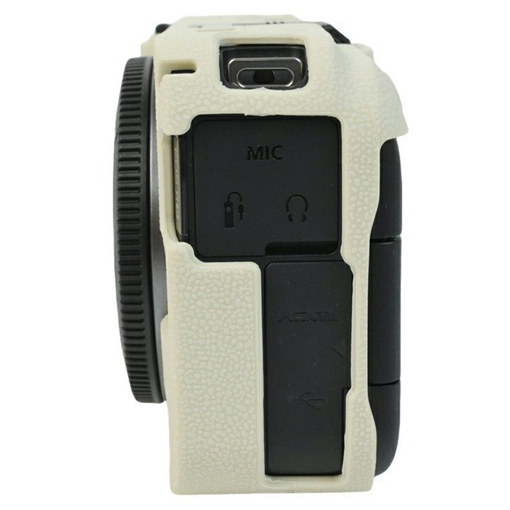 For Canon EOS R50 V Camera Protective Case Litchi Texture Silicone Cover