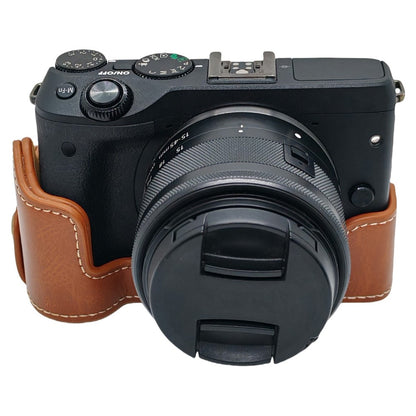 For Canon EOS M3 Camera Bottom Case PU Leather Cover with Battery Opening