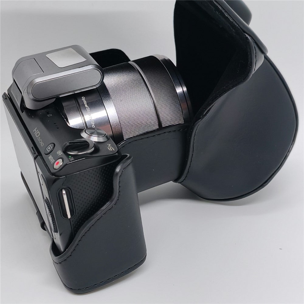Leather Case for Sony NEX-5N / NEX-5C / NEX-5R / NEX-5T Anti-scratch Camera Protective Cover