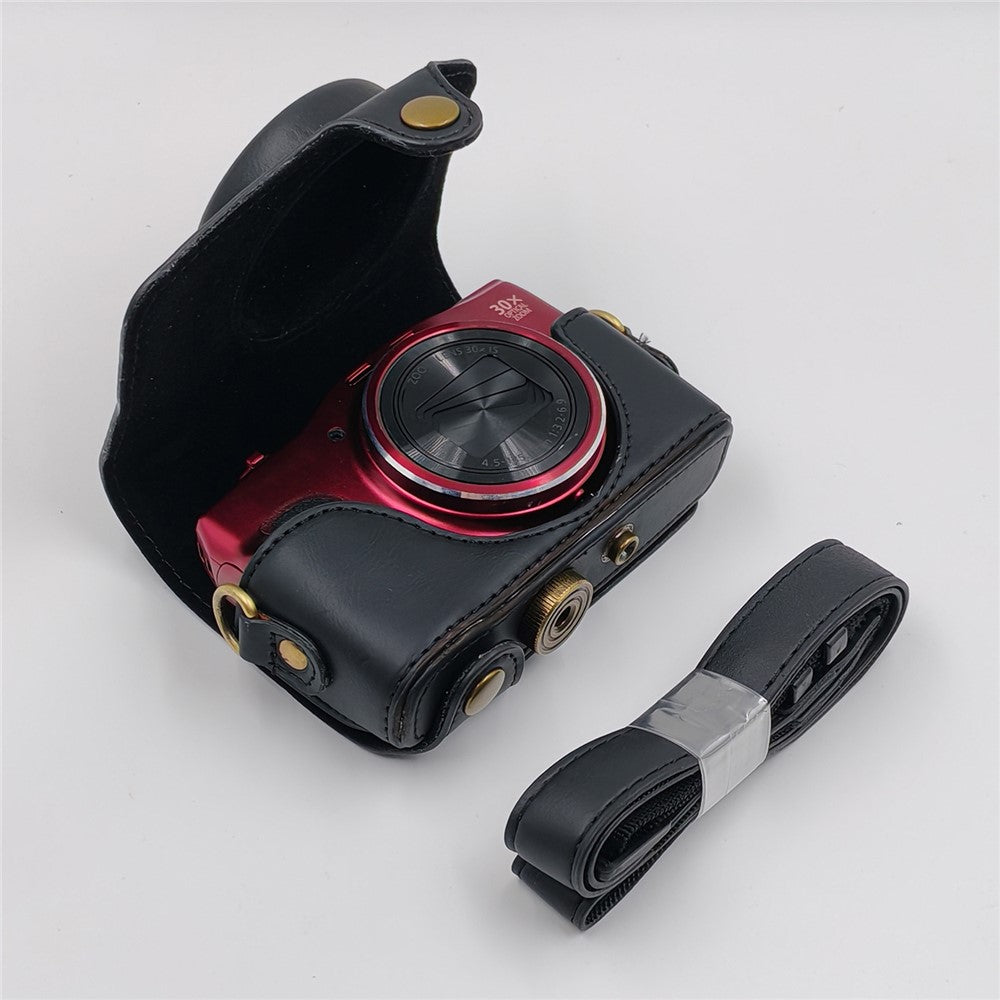 For Canon PowerShot SX710 HS / SX700 Camera Case PU Leather Protective Cover with Shoulder Strap