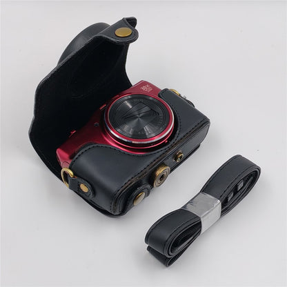For Canon PowerShot SX710 HS / SX700 Camera Case PU Leather Protective Cover with Shoulder Strap
