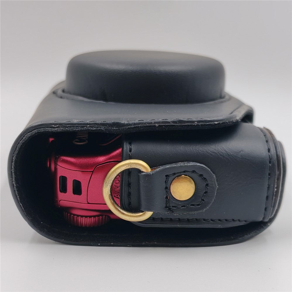 For Canon PowerShot SX710 HS / SX700 Camera Case PU Leather Protective Cover with Shoulder Strap