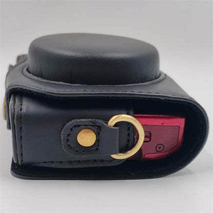 For Canon PowerShot SX710 HS / SX700 Camera Case PU Leather Protective Cover with Shoulder Strap