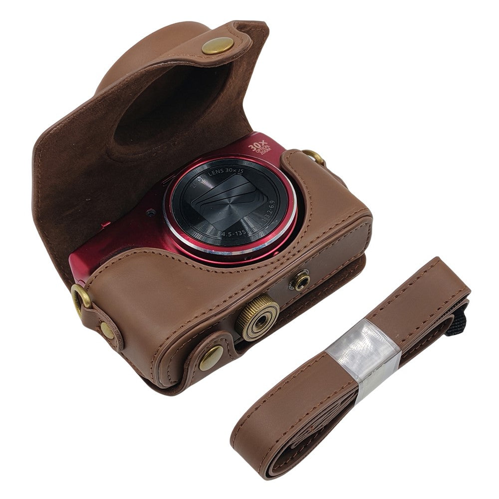 For Canon PowerShot SX710 HS / SX700 Camera Case PU Leather Protective Cover with Shoulder Strap