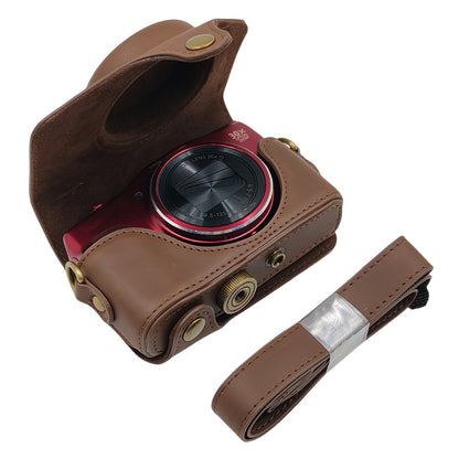 For Canon PowerShot SX710 HS / SX700 Camera Case PU Leather Protective Cover with Shoulder Strap
