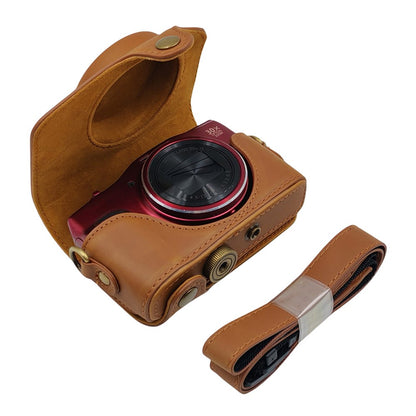 For Canon PowerShot SX710 HS / SX700 Camera Case PU Leather Protective Cover with Shoulder Strap