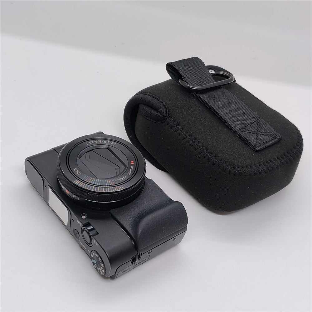 For Sony RX100M7 / M6 / M5 / M4 / M3 / M / RX100 Carrying Case Camera Inner Bag Shockproof Protective Pouch with Carabiner