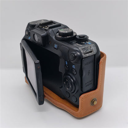 Camera Bag For Canon PowerShot G12 / G11 / G10 Anti Scratch PU Leather Portable Case with Shoulder Strap