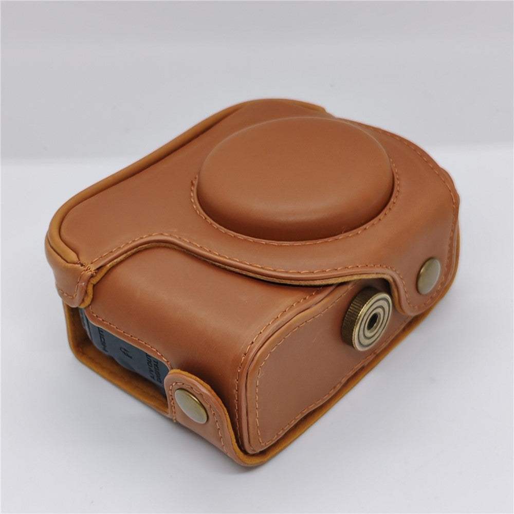 Camera Bag For Canon PowerShot G12 / G11 / G10 Anti Scratch PU Leather Portable Case with Shoulder Strap