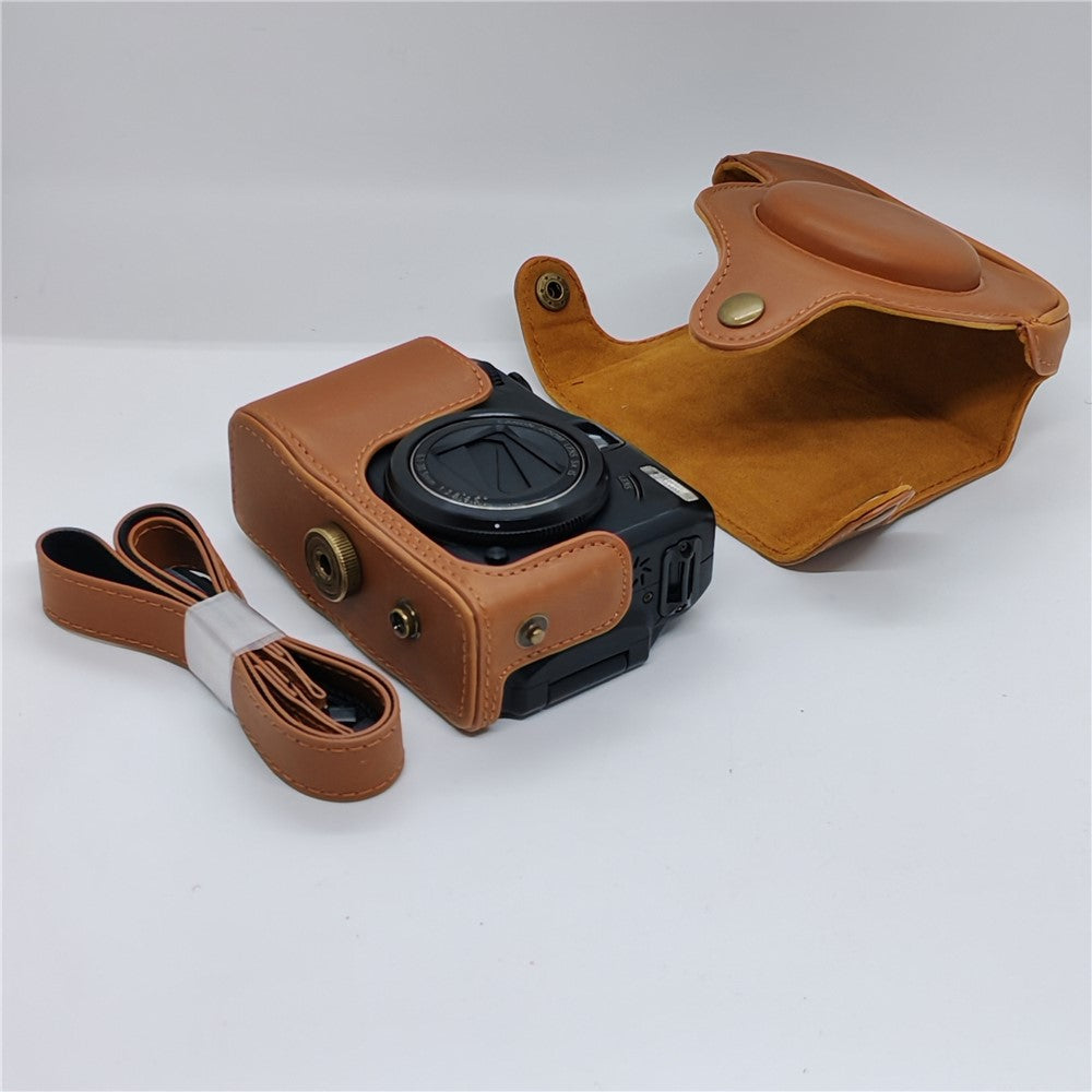 Camera Bag For Canon PowerShot G12 / G11 / G10 Anti Scratch PU Leather Portable Case with Shoulder Strap